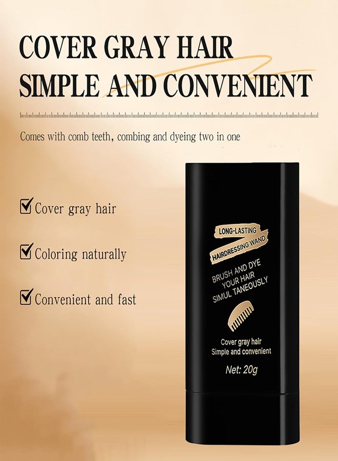 Grospe 3 Pack Safe and Convenient Comb Hair Dye，Hair Color Stick for Gray Hair Coverage，3 Colors Waterproof and Sweatproof Hairdressing Wand，2 in 1 Instant Dye for Women & Men，0.71 Fl Oz Each - Image 5